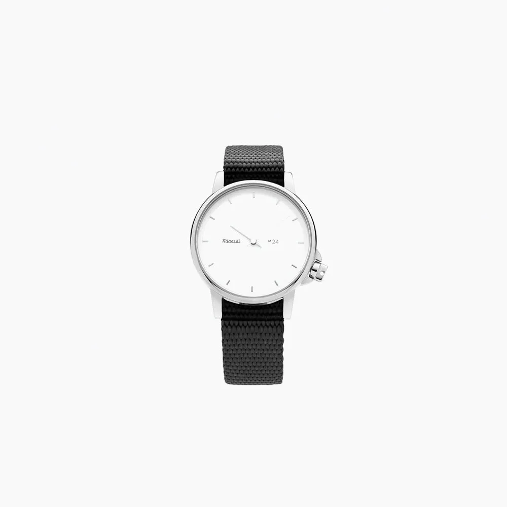 Miansai M24 II White on Nylon Strap Watch
