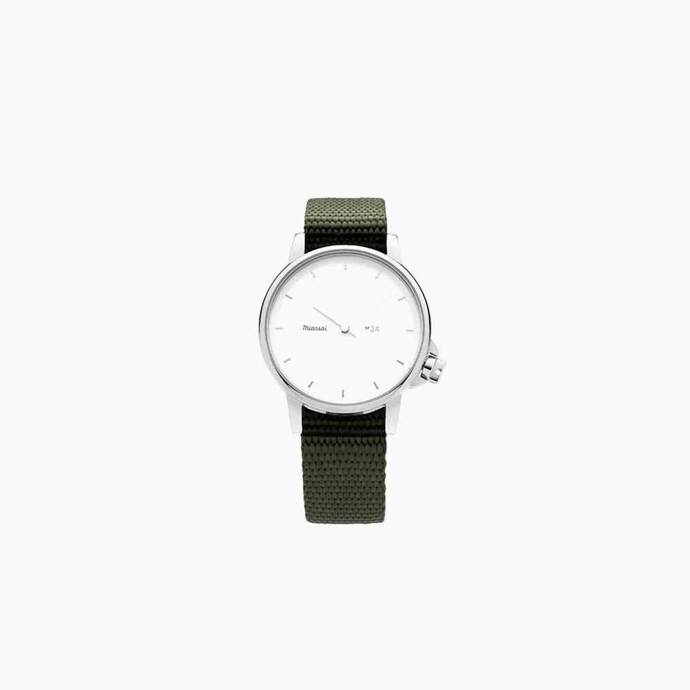 Miansai M24 II White on Nylon Strap Watch