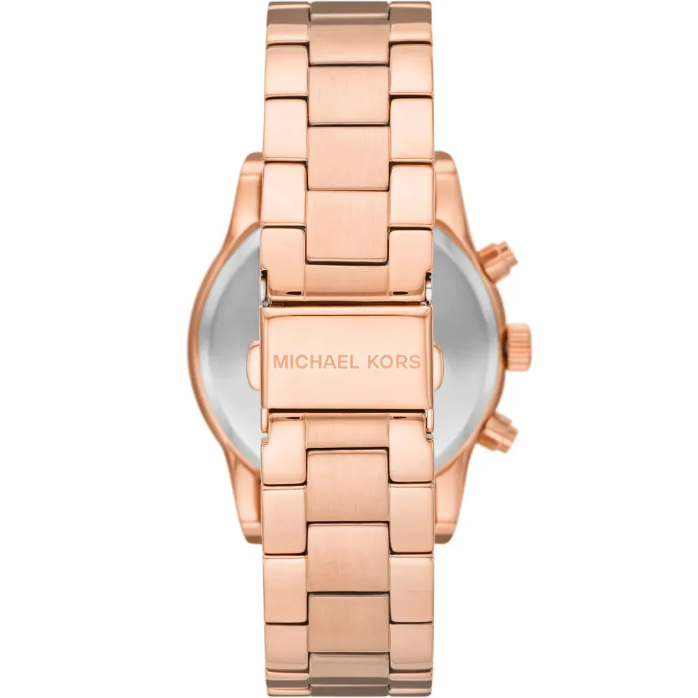 Michael Kors Ritz Ladies Rose Gold Chronograph Watch