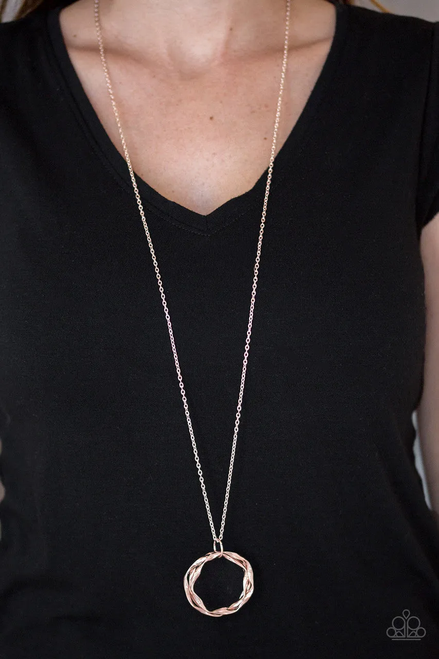Millenial Minimalist Rose Gold Paparazzi Necklace