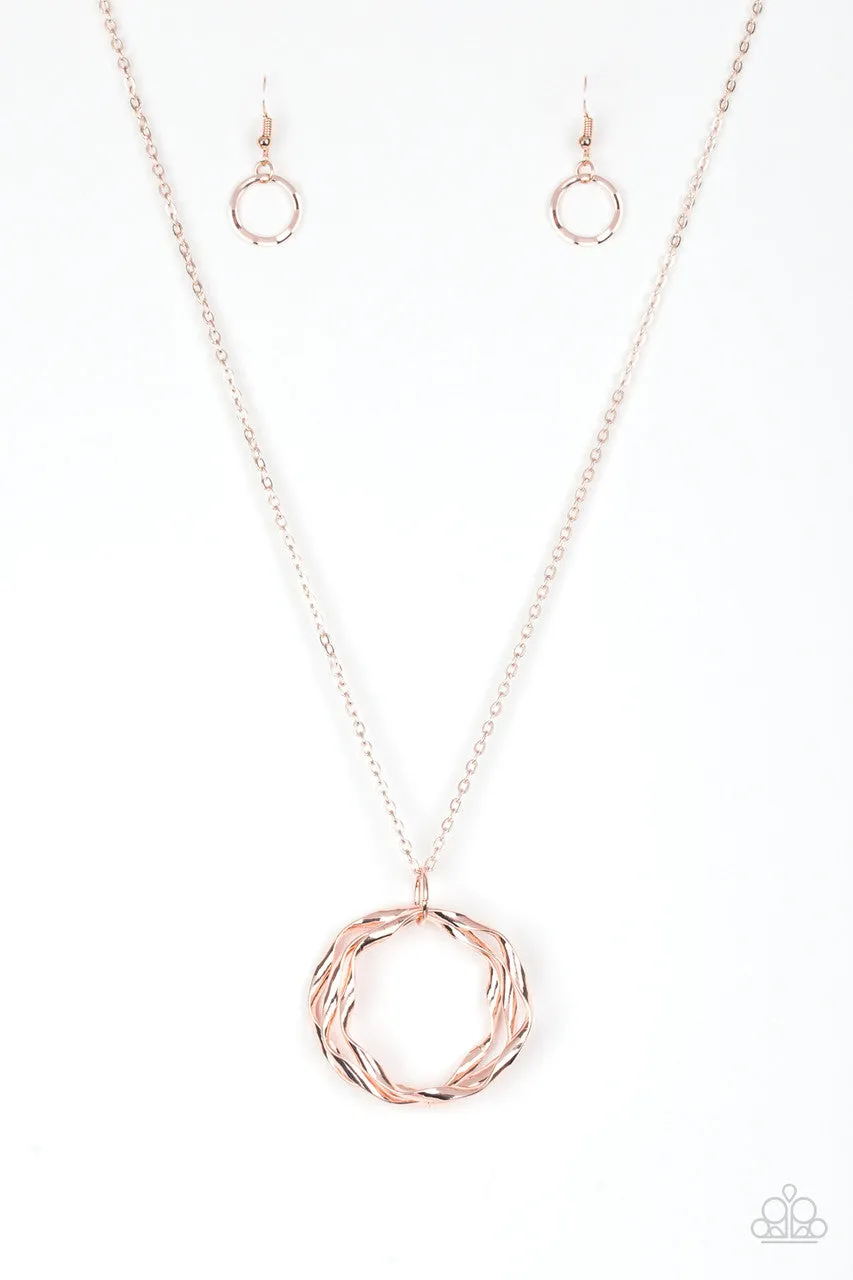 Millenial Minimalist Rose Gold Paparazzi Necklace