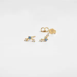 Mini Three-Step Point Earrings - In Stock