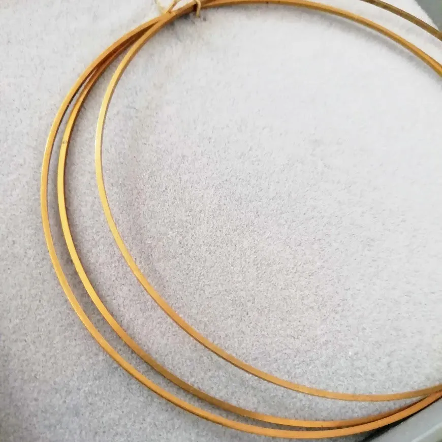 Minimal Fine Line Brass Bangles