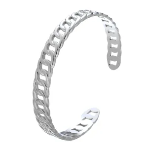 Minimalist Curb Cuff – Stainless Steel