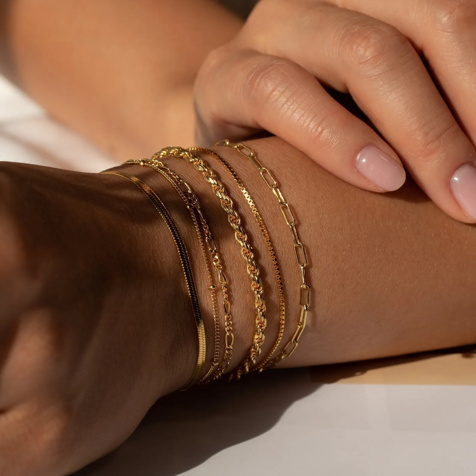 Minimalist layered bracelets