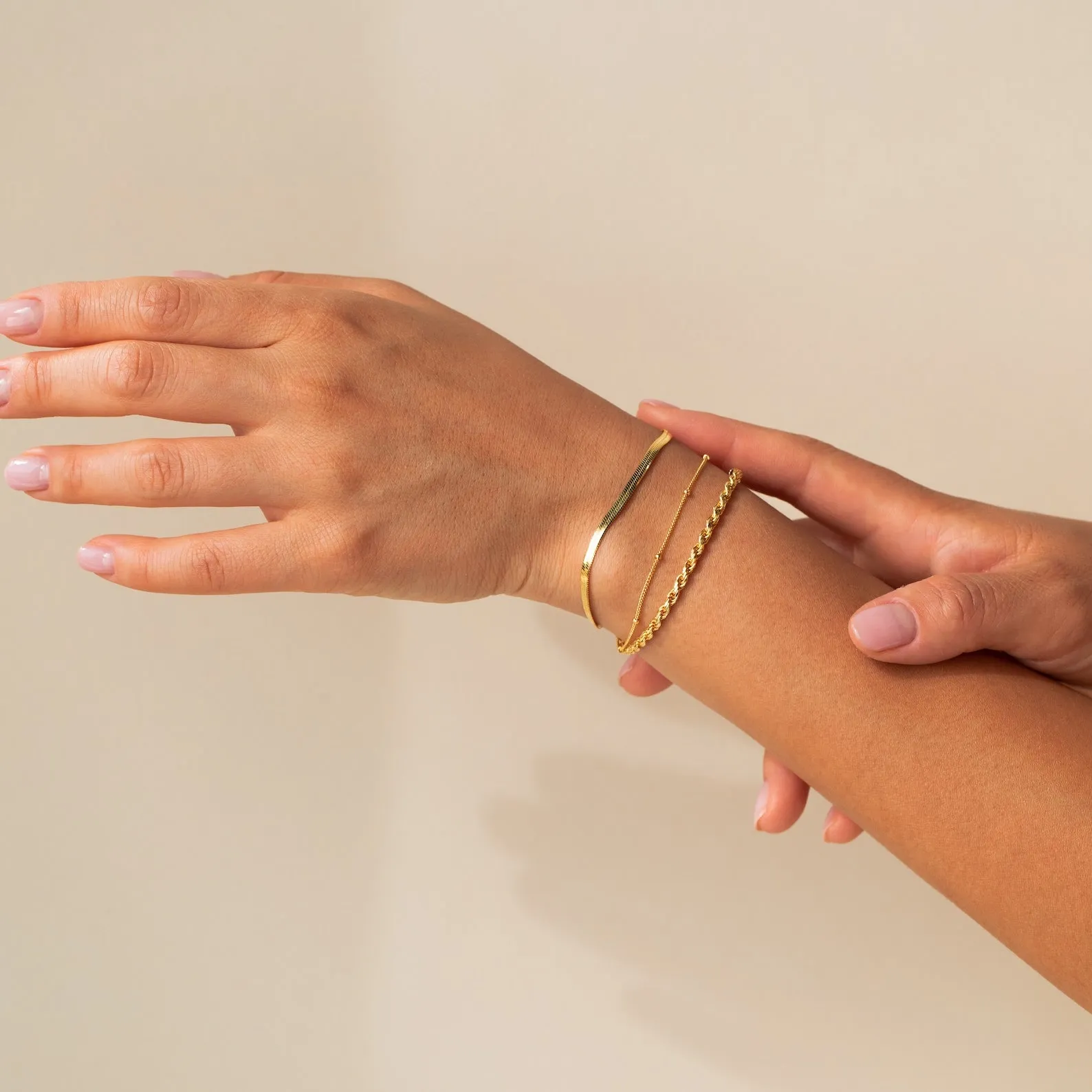 Minimalist layered bracelets