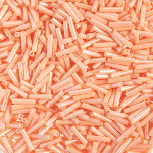 Miyuki Slender Bugle 1.3x6mm Salmon Opaque Semi-Matte - apx 16g Vial