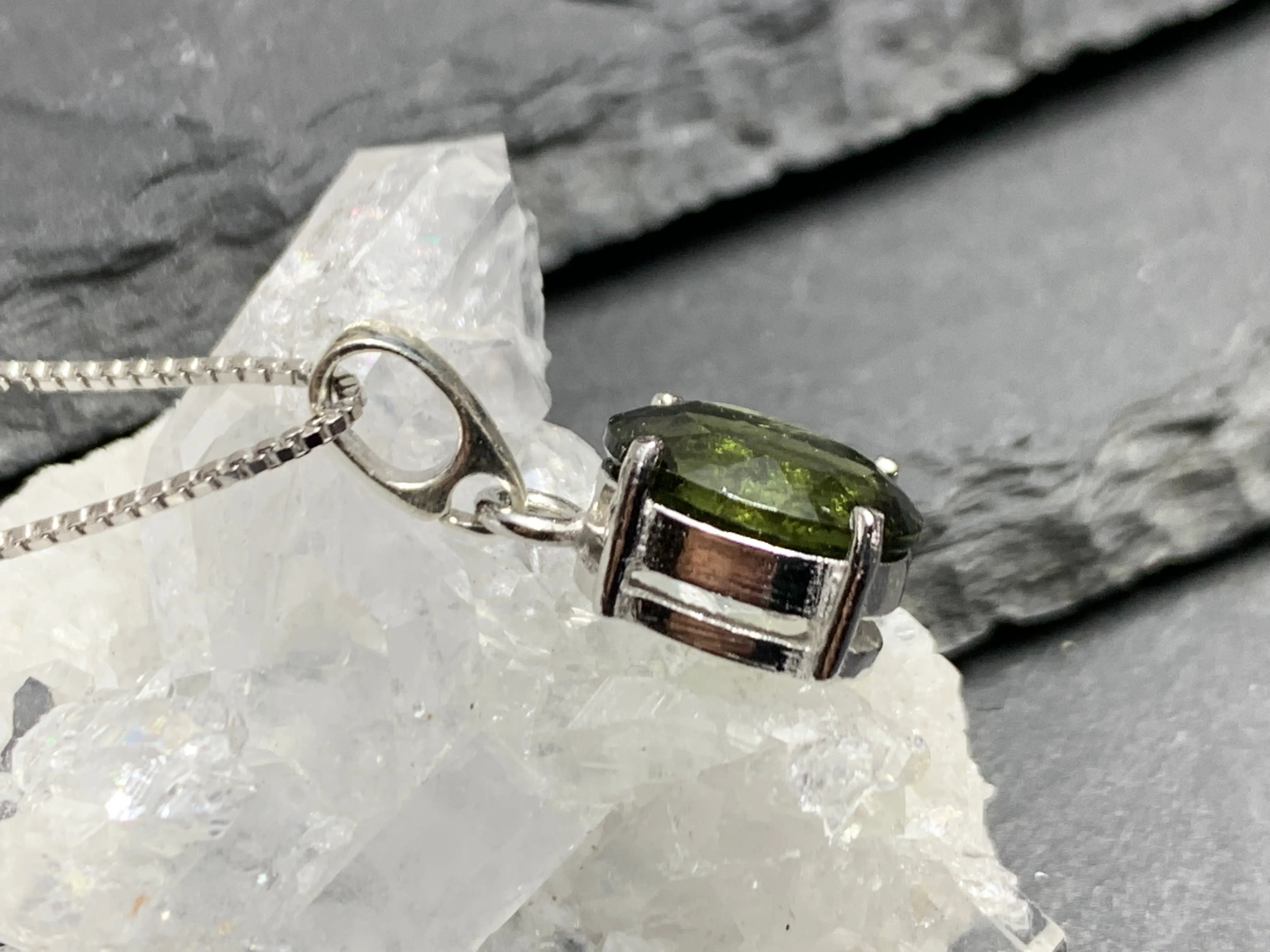 Moldavite Pendant 10x8mm