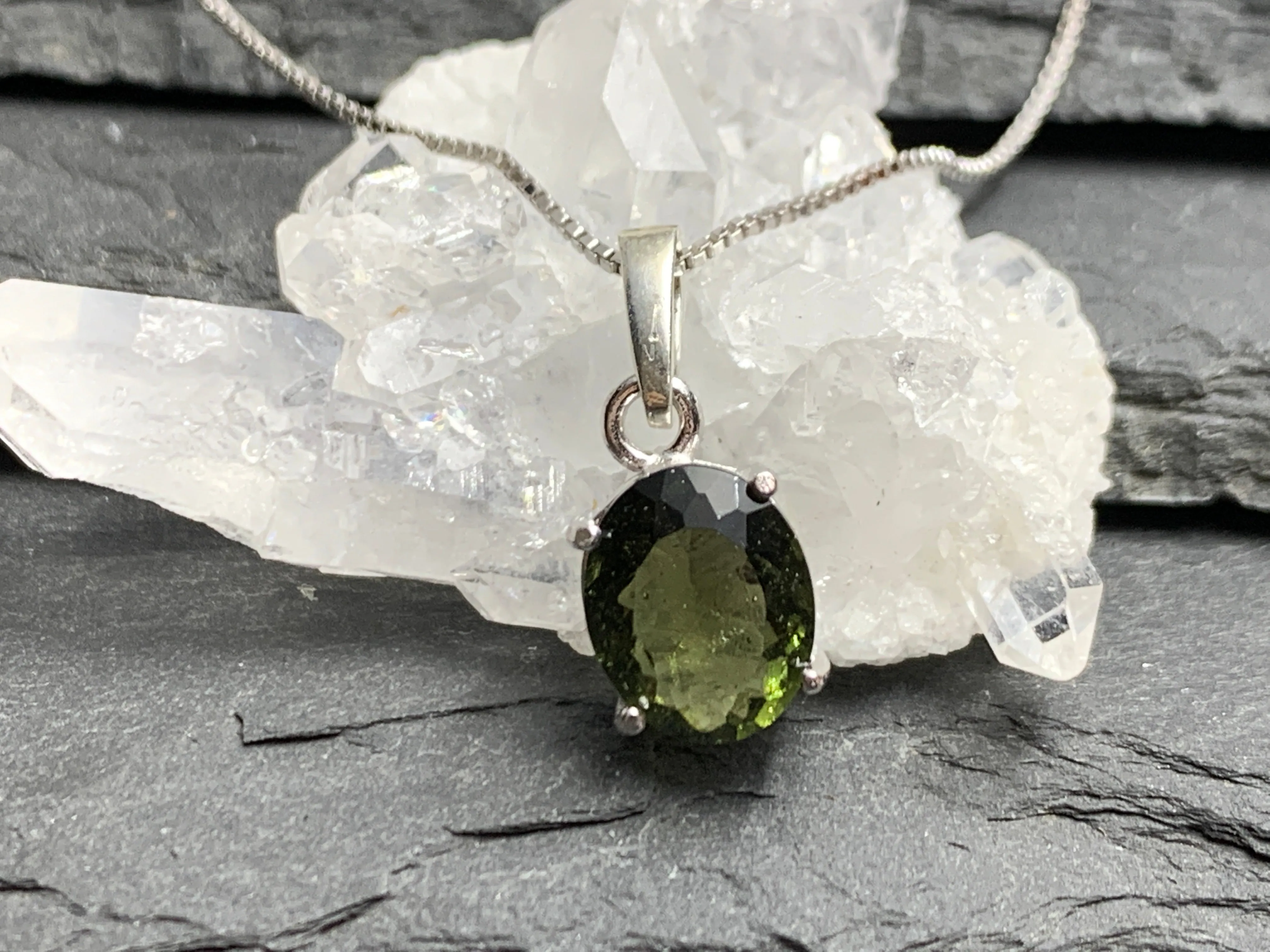 Moldavite Pendant 10x8mm