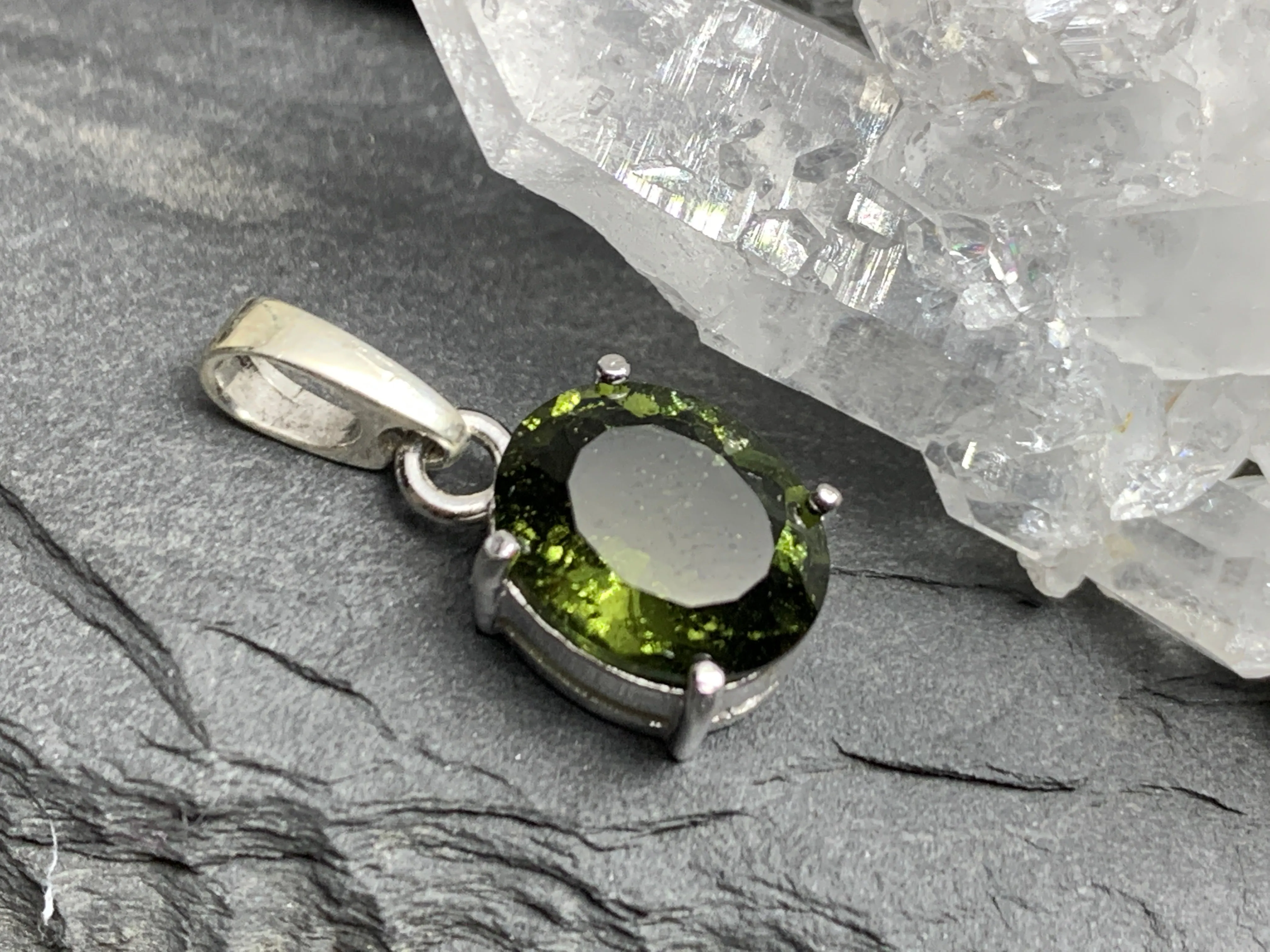 Moldavite Pendant 10x8mm