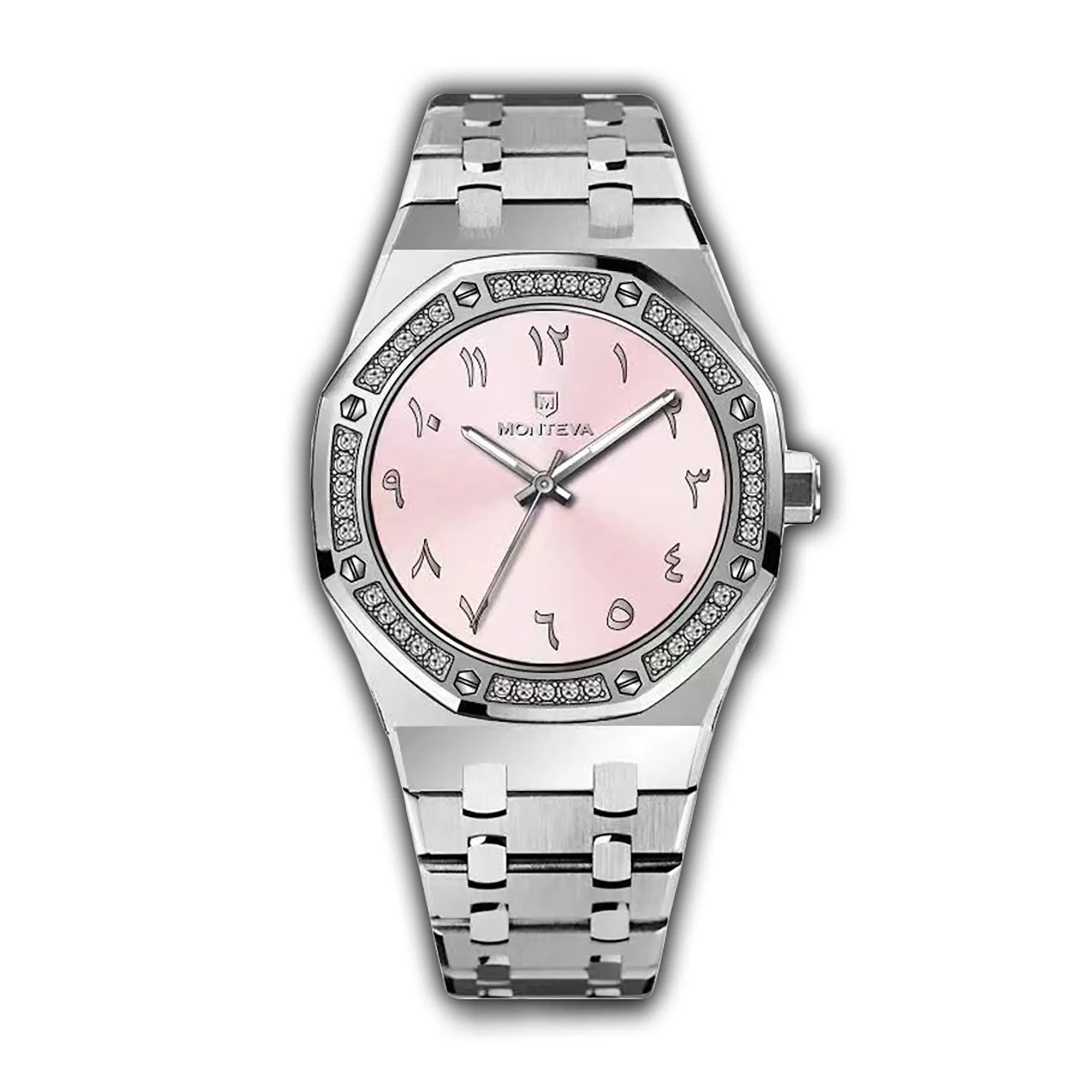 Monteva AP Ladies Watch with Arabic Numerals and Zircon Accents
