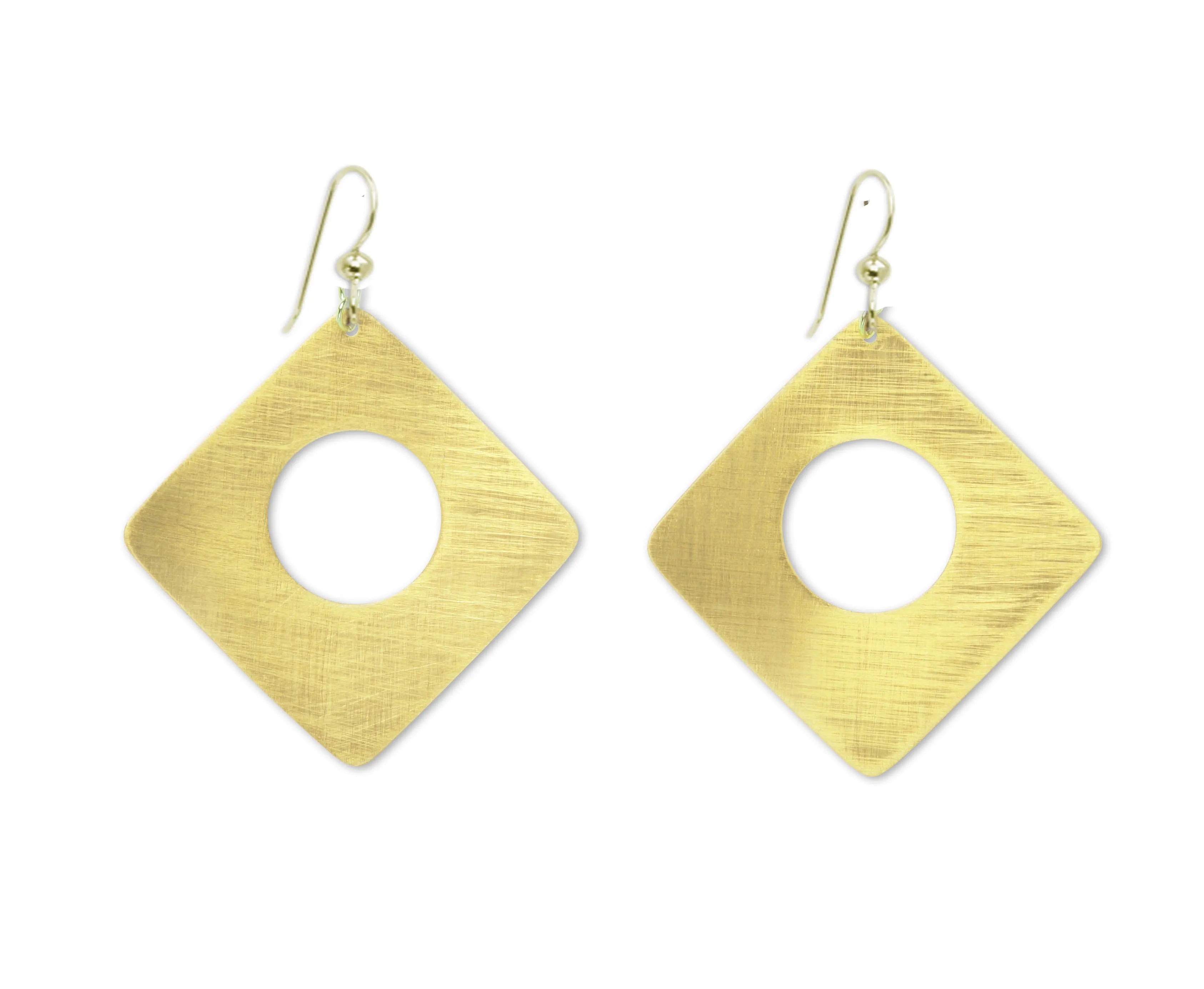 MOSS Simple Angular Metal Dangle Earrings from the SCULPTURAL Collection