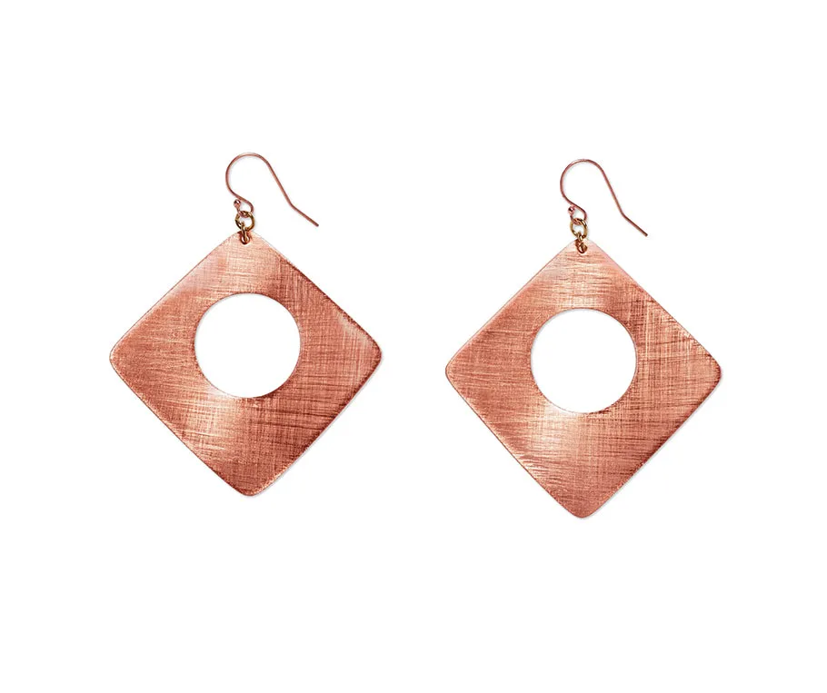 MOSS Simple Angular Metal Dangle Earrings from the SCULPTURAL Collection