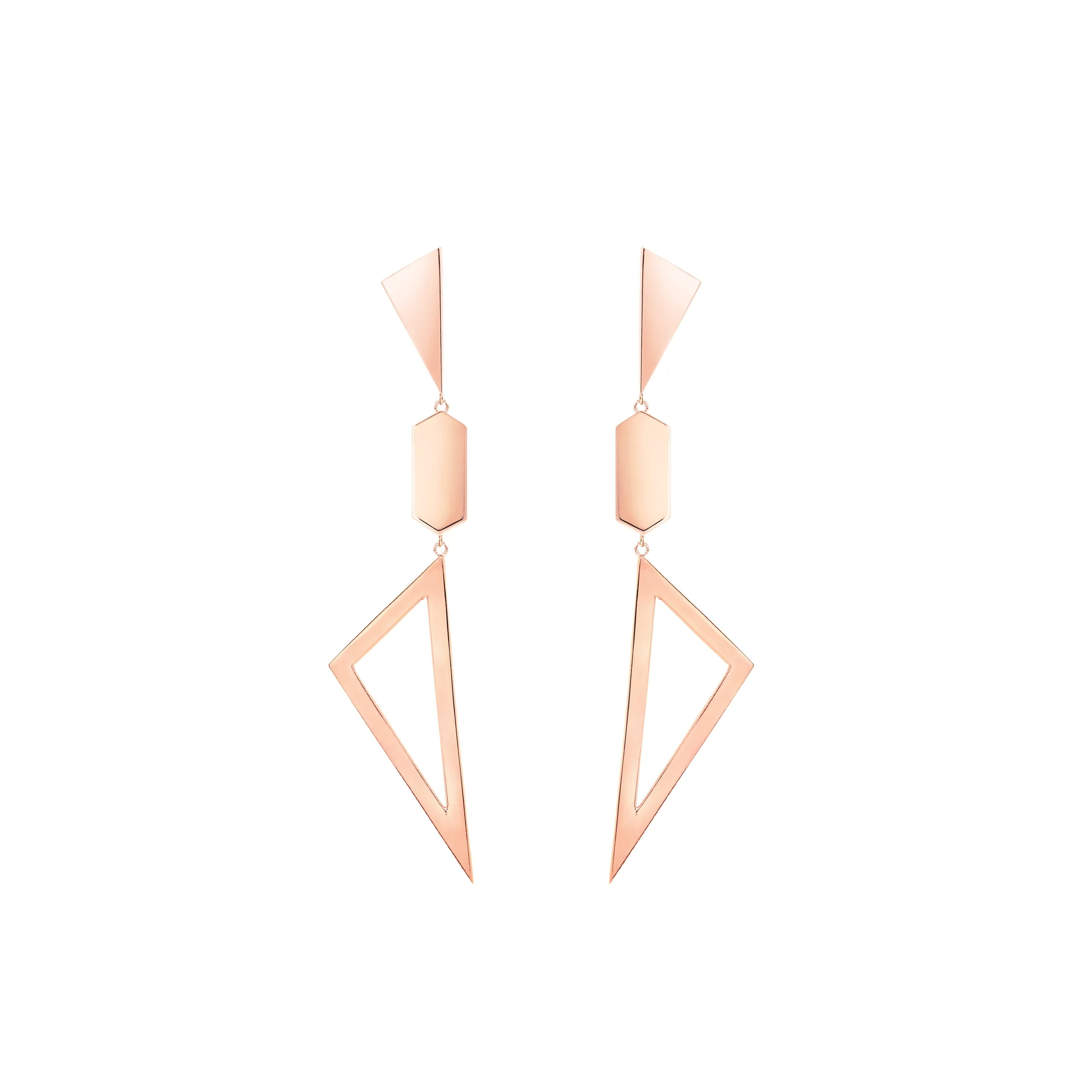 Multi Shape Earrings - Rose Gold