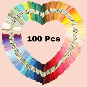 Multicolor Embroidery Thread Set - 100 Pcs