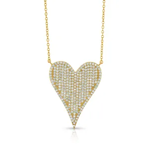 MY ENTIRE HEART CZ NECKLACE, GOLD