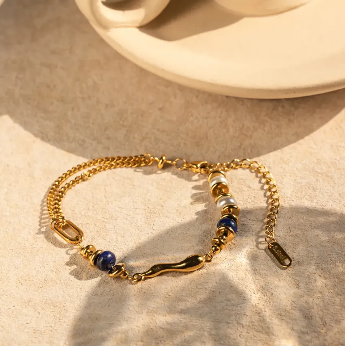 Natural Lapis Stone Bracelet