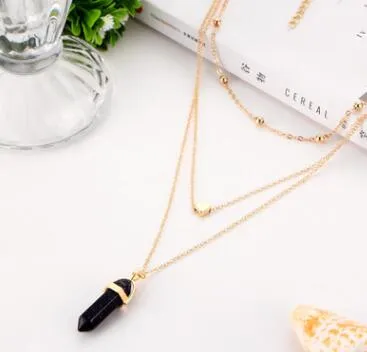 Natural Opal Stone Heart Choker Necklace