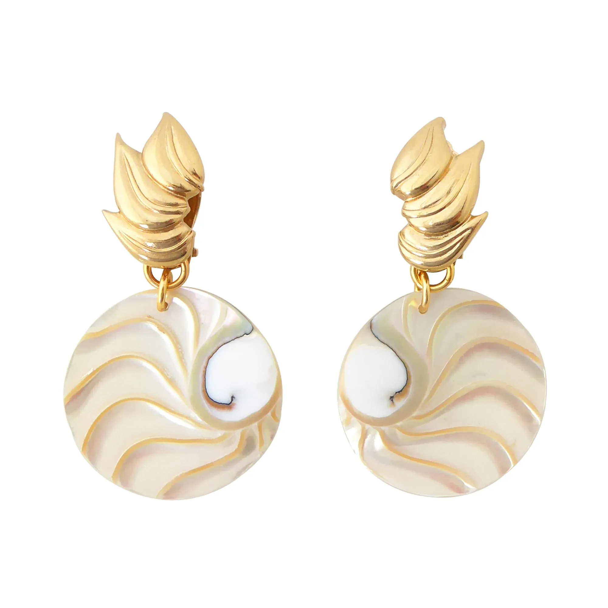 Nautilus chamber earrings
