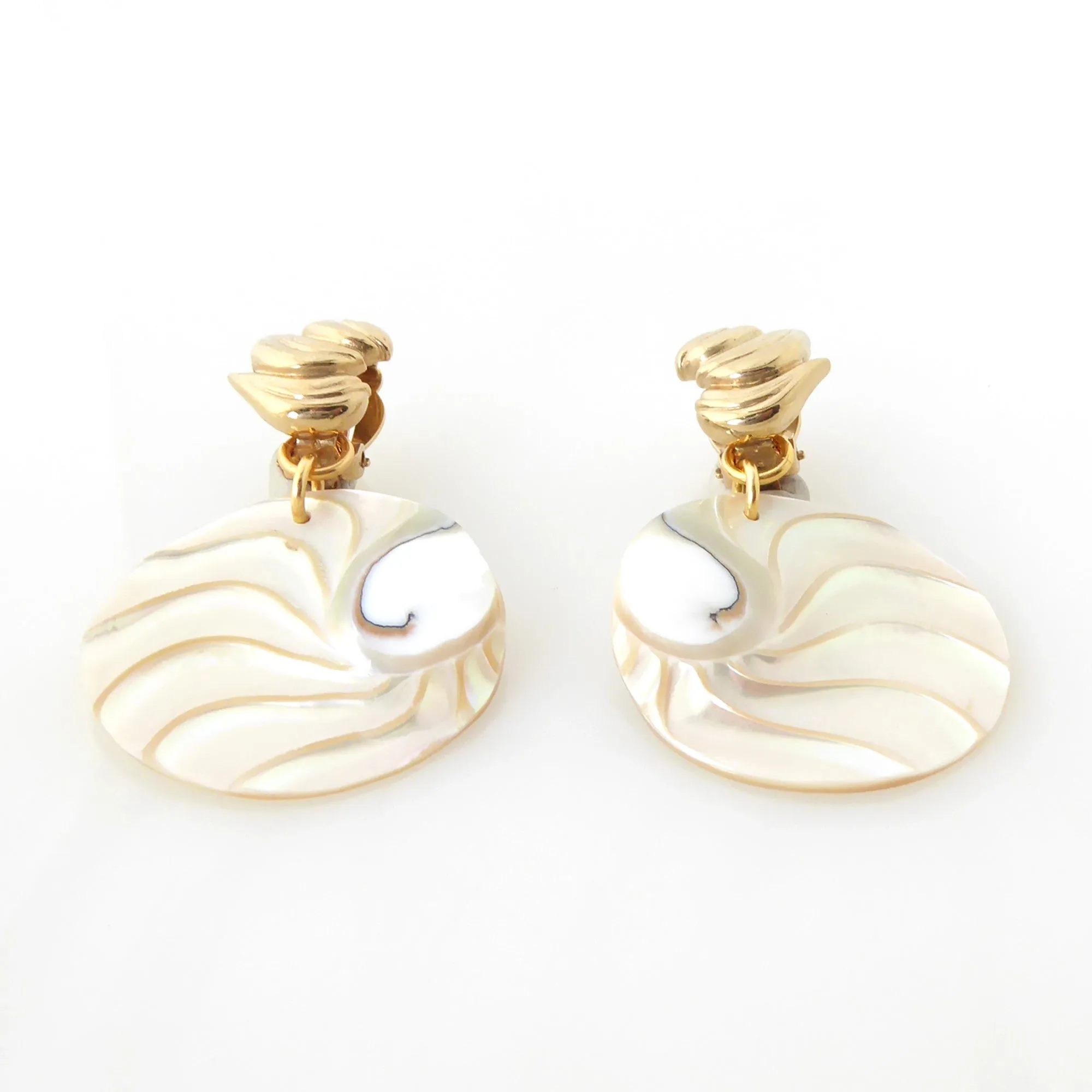 Nautilus chamber earrings