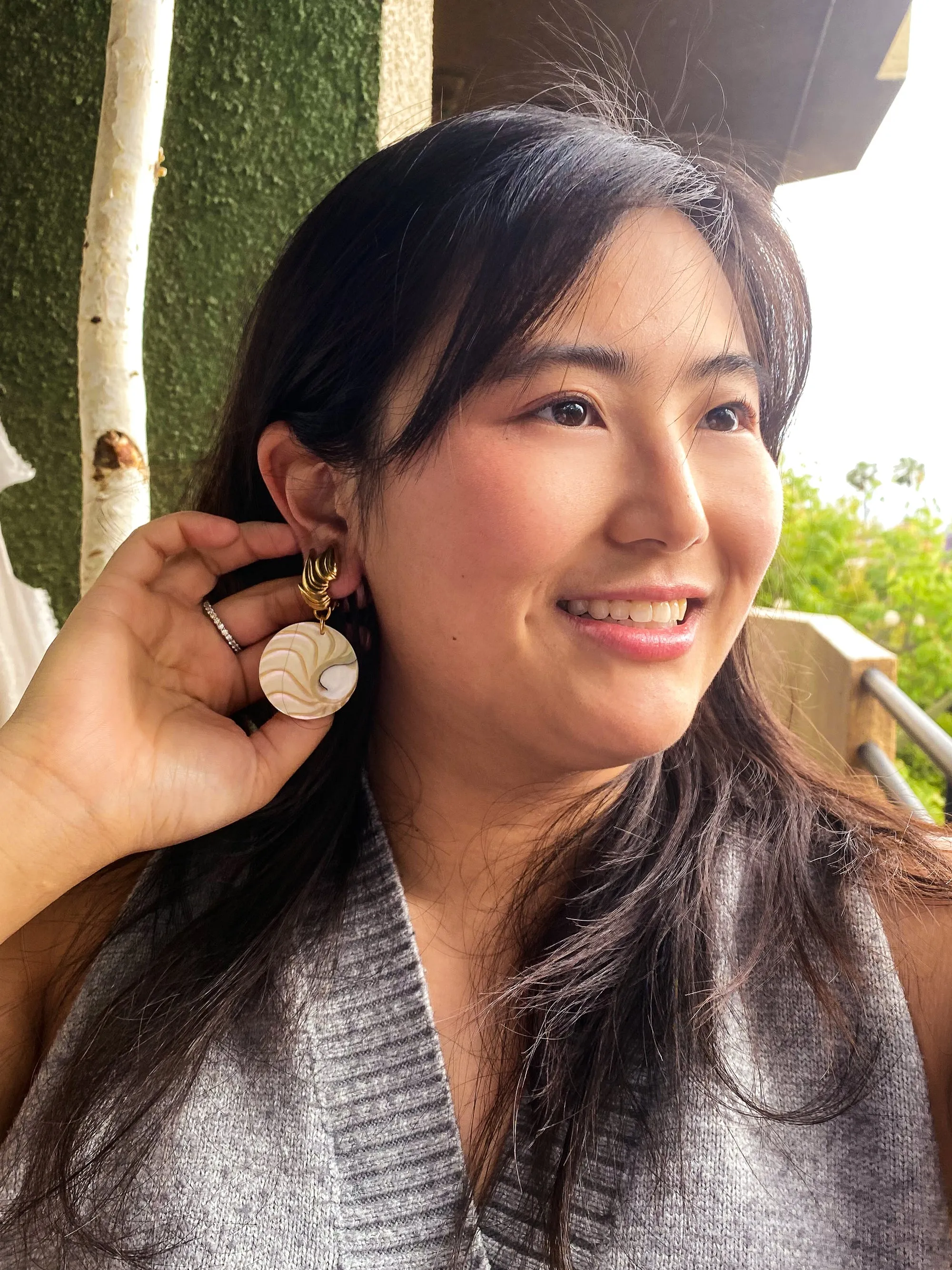 Nautilus chamber earrings