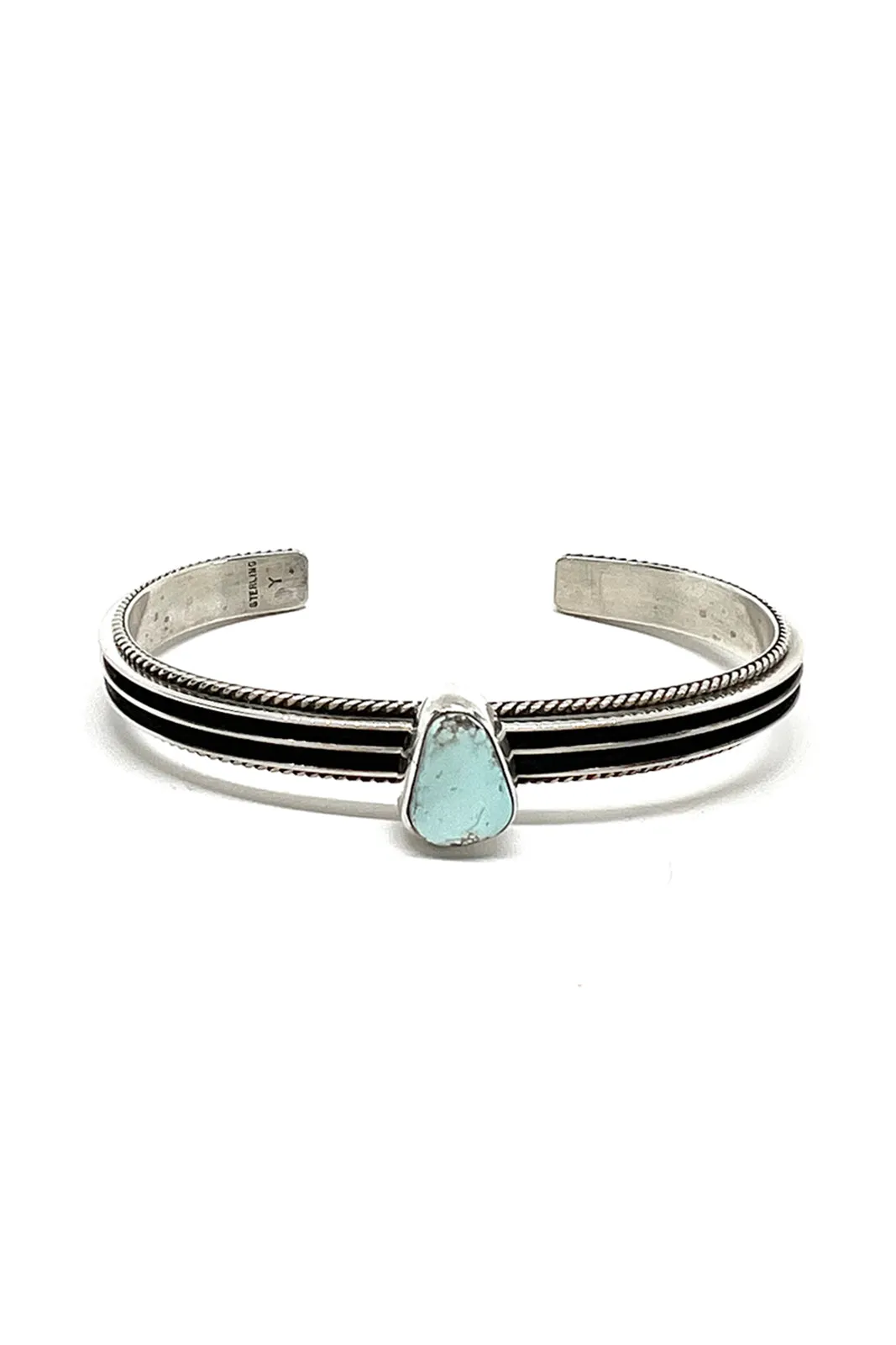 Navajo Handmade Dry Creek Turquoise Cuff by Darrel Yazzie