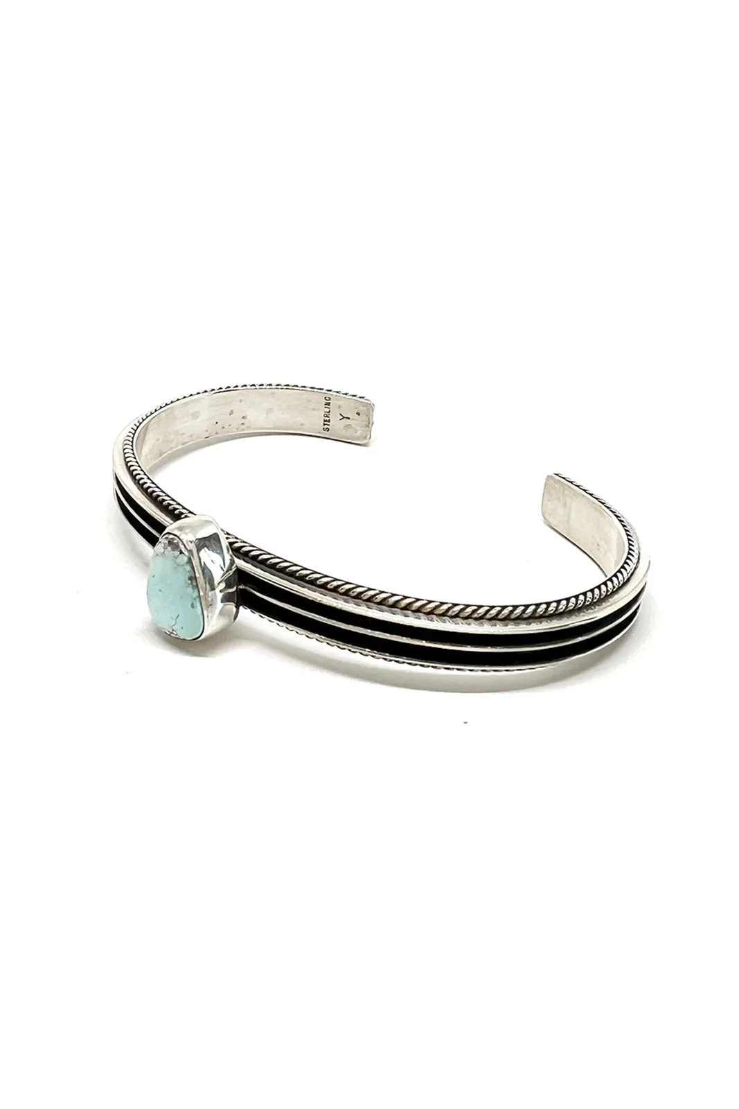Navajo Handmade Dry Creek Turquoise Cuff by Darrel Yazzie