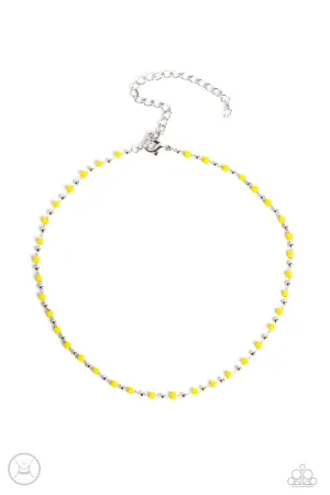 Neon Lights - Yellow (Choker) Necklace