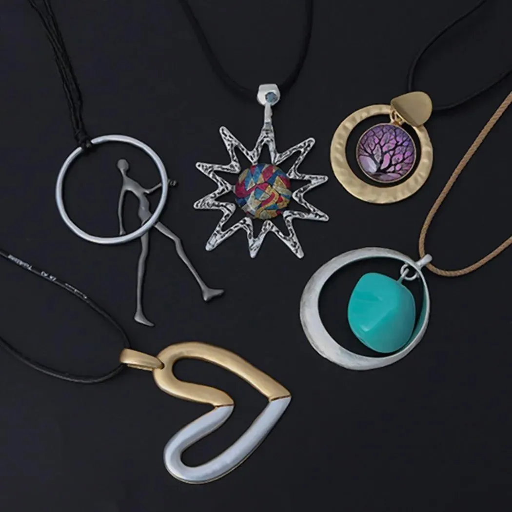 New in Handmade Long Chains Gothic Collares Necklace Alloy Jewelry for Women