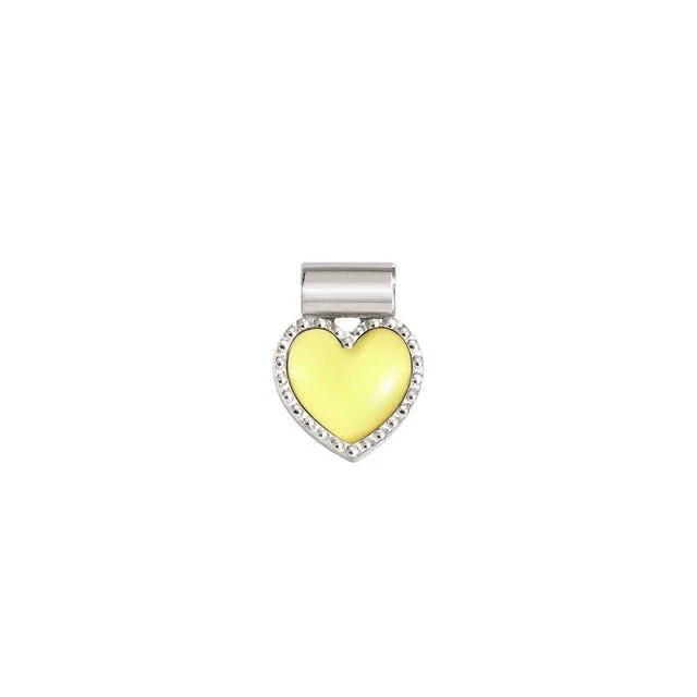 Nomination SeiMia Pendant, Yellow Heart, Silver & Enamel