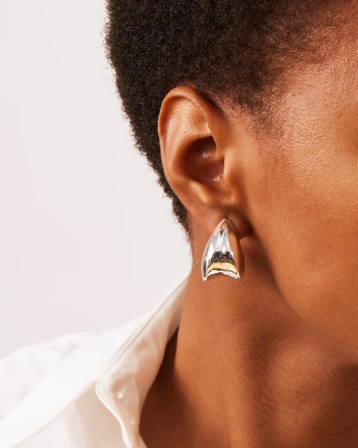 Nouveaux Puff Earring in Silver