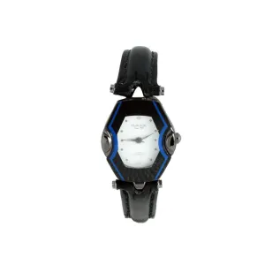 Omax Women's Black Strap & White Square Dial Analog Watch, 00CE0026MB03