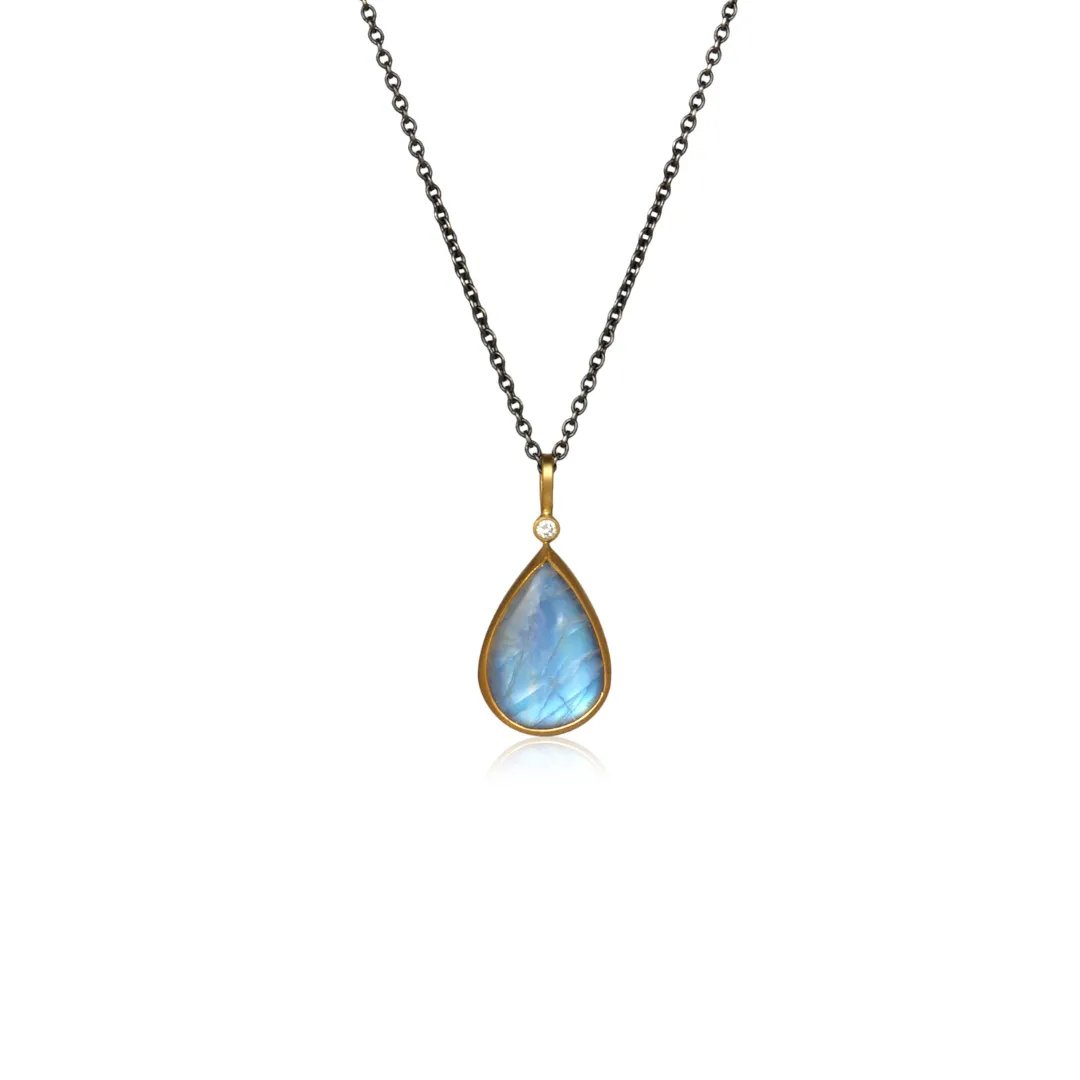 One-Of-A-Kind Moonstone Drop Pendant