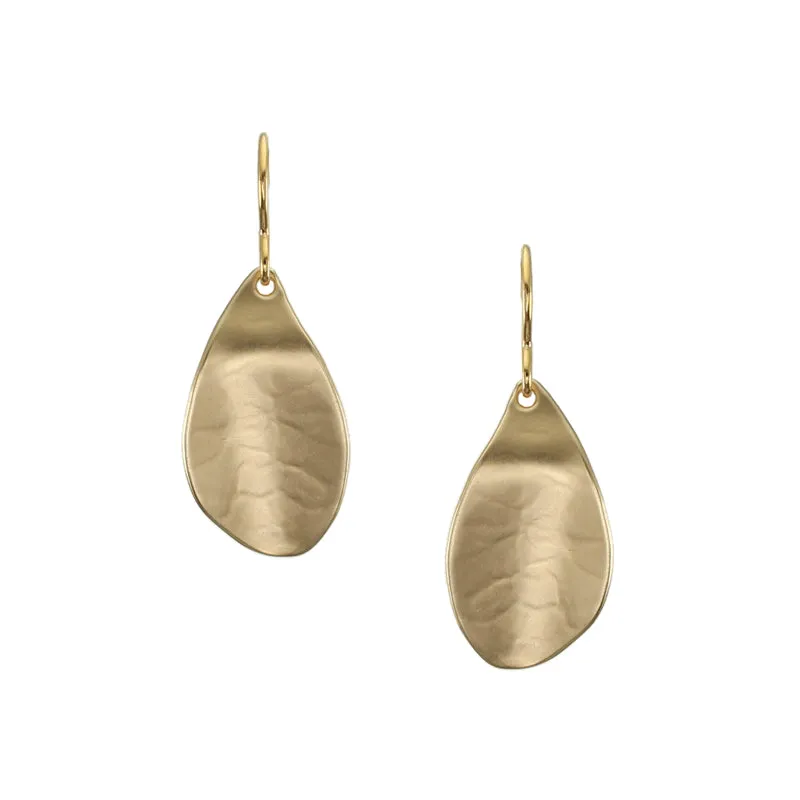 Organic Leaf Wire Earrings