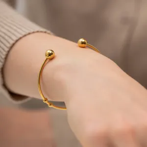 Orion Sphere - Minimalist Gold Bangle