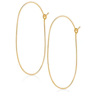 Oval Hoop Earrings - Large Hoops