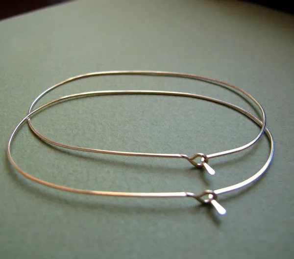 Oval Hoop Earrings - Large Hoops