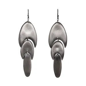 Oxidized Silver Cactus Earrings