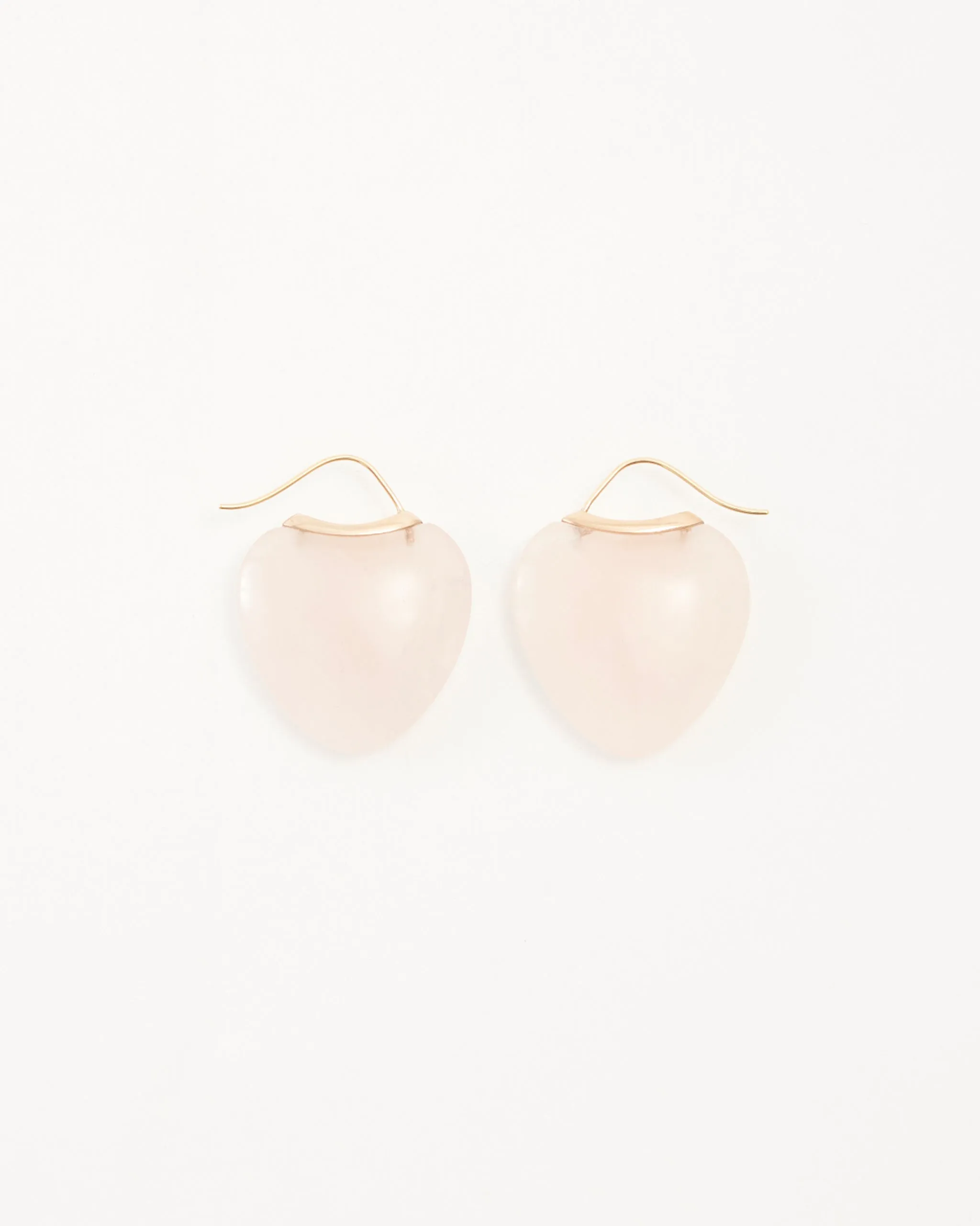 Papal Earrings in Rose Quartz/Brown Gold