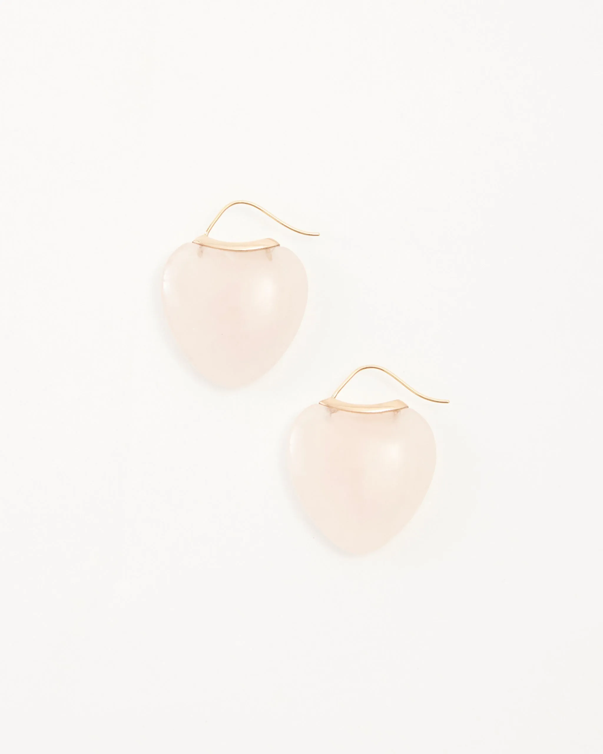 Papal Earrings in Rose Quartz/Brown Gold