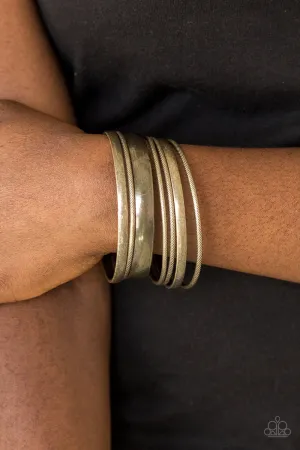 Paparazzi - Sahara Shimmer - Brass Bangle Bracelets