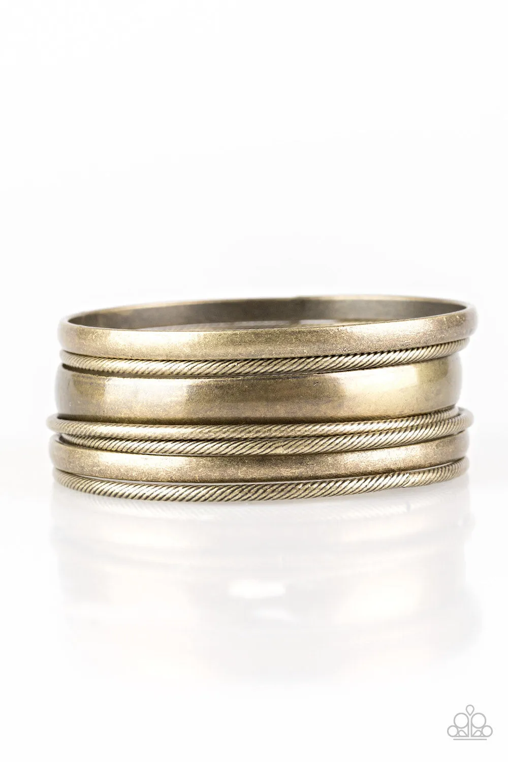 Paparazzi - Sahara Shimmer - Brass Bangle Bracelets