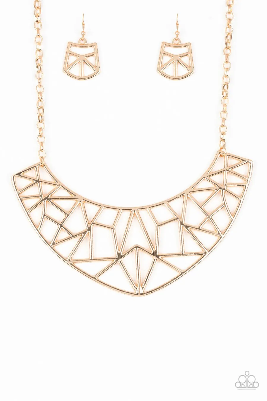 Paparazzi Strike While HAUTE - Geometric Necklace