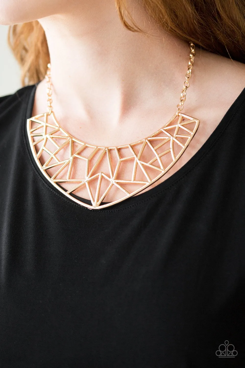 Paparazzi Strike While HAUTE - Geometric Necklace