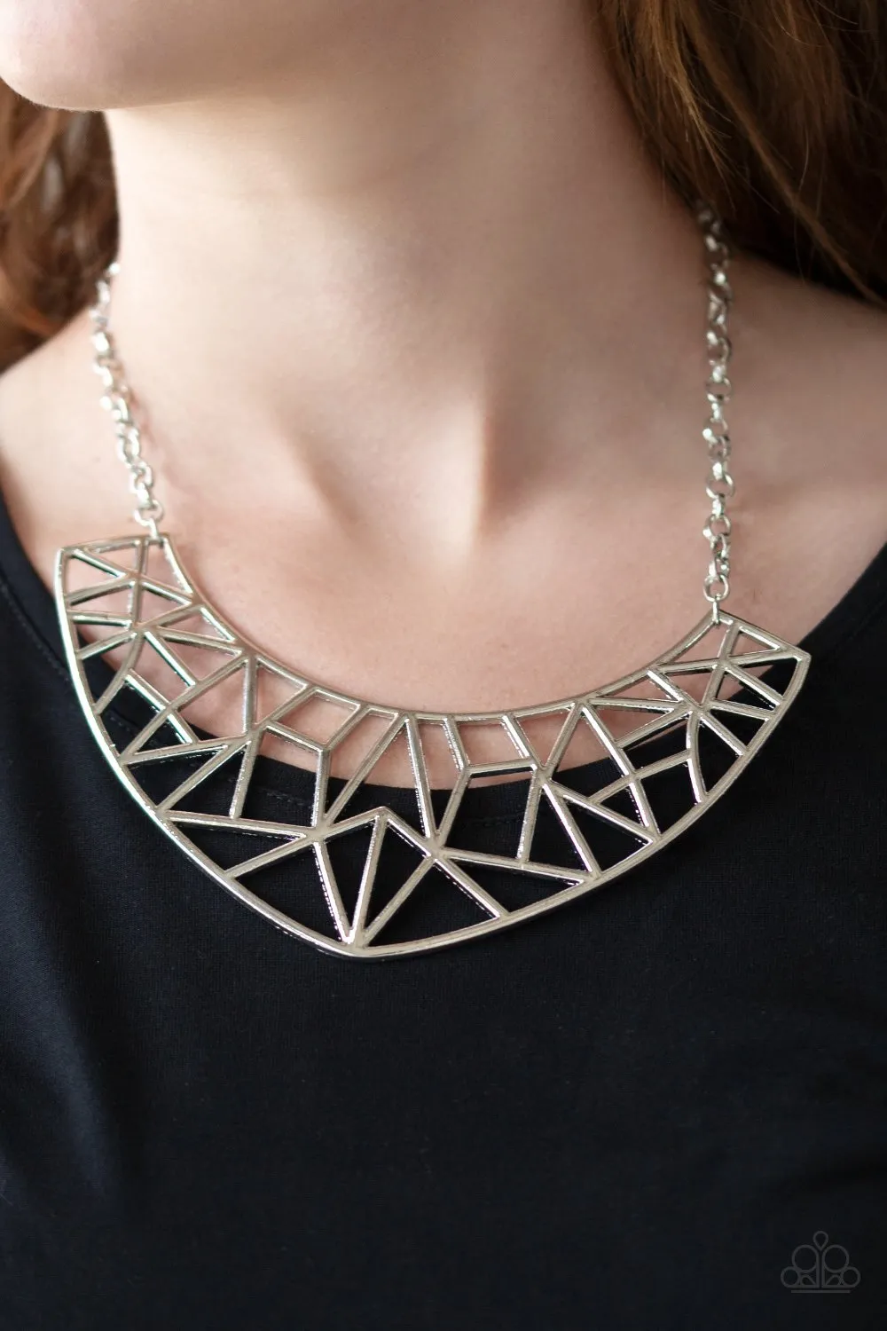 Paparazzi Strike While HAUTE - Geometric Necklace
