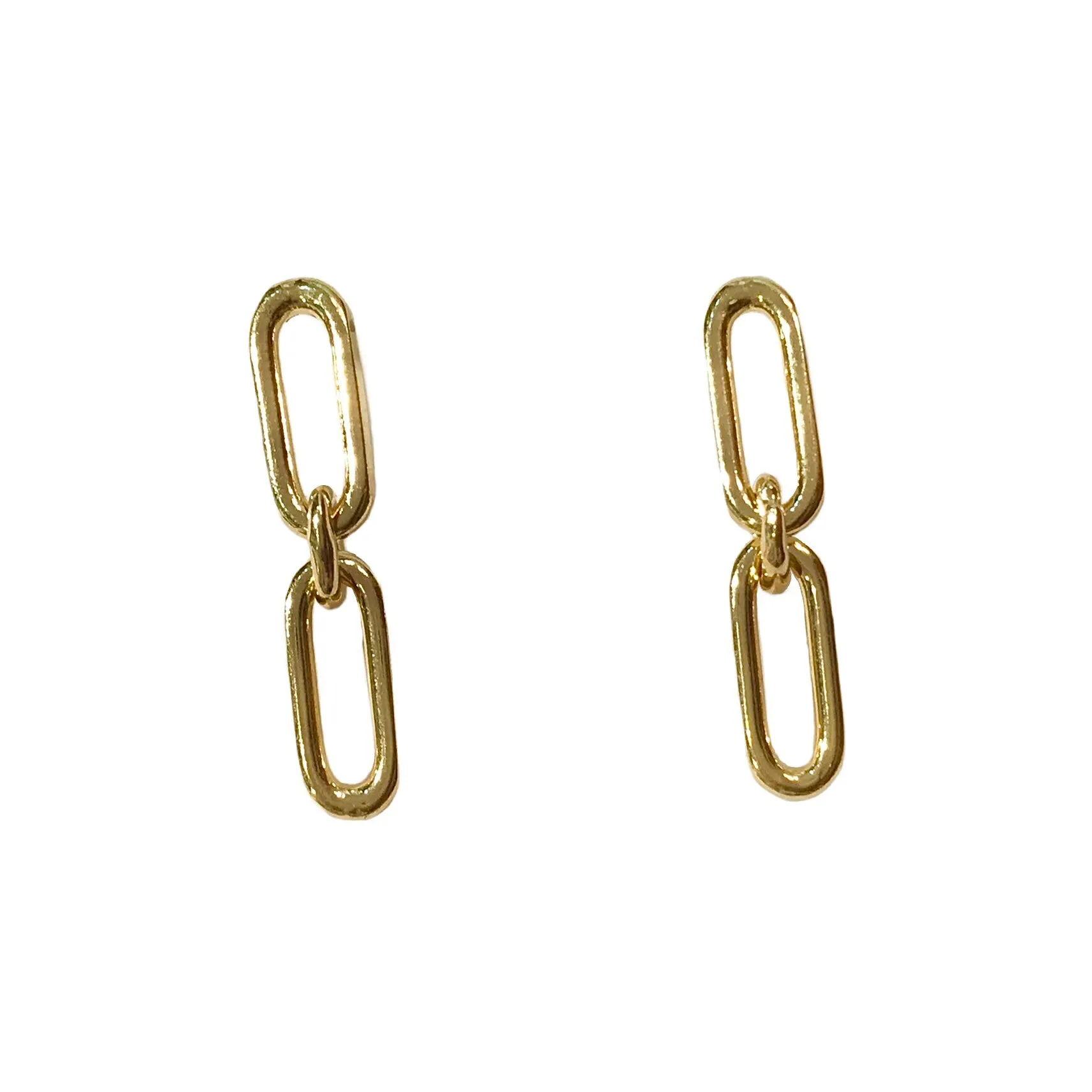 Paperclip Link Drop Earrings