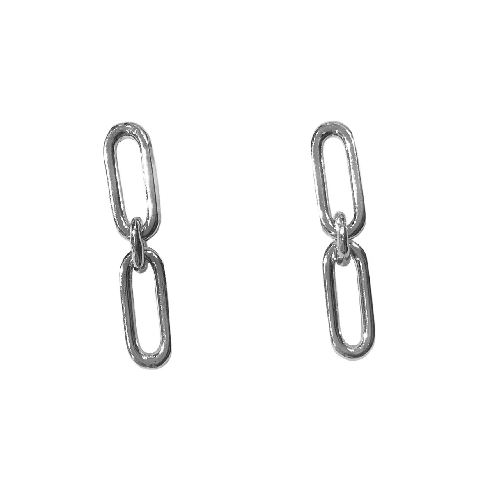 Paperclip Link Drop Earrings