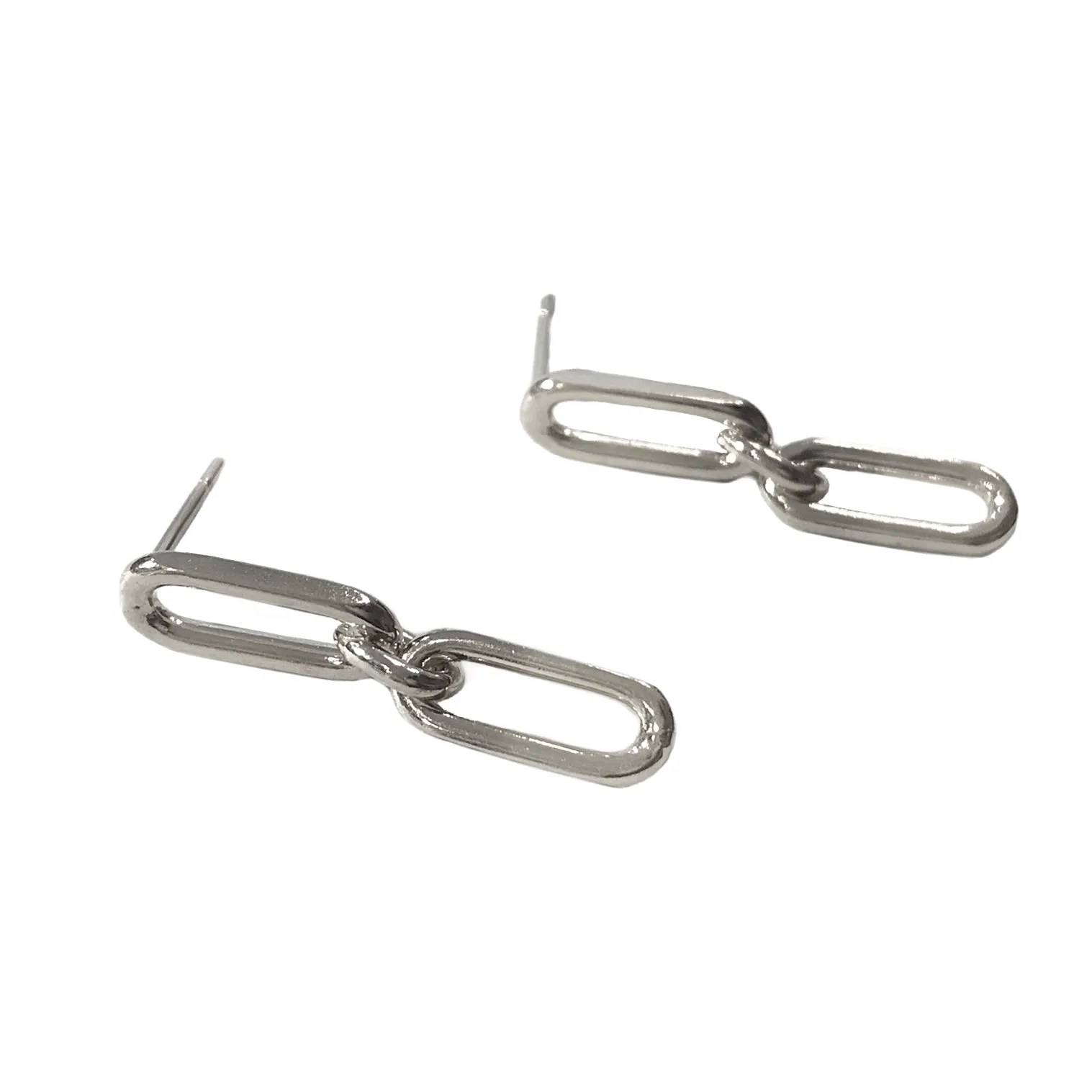 Paperclip Link Drop Earrings