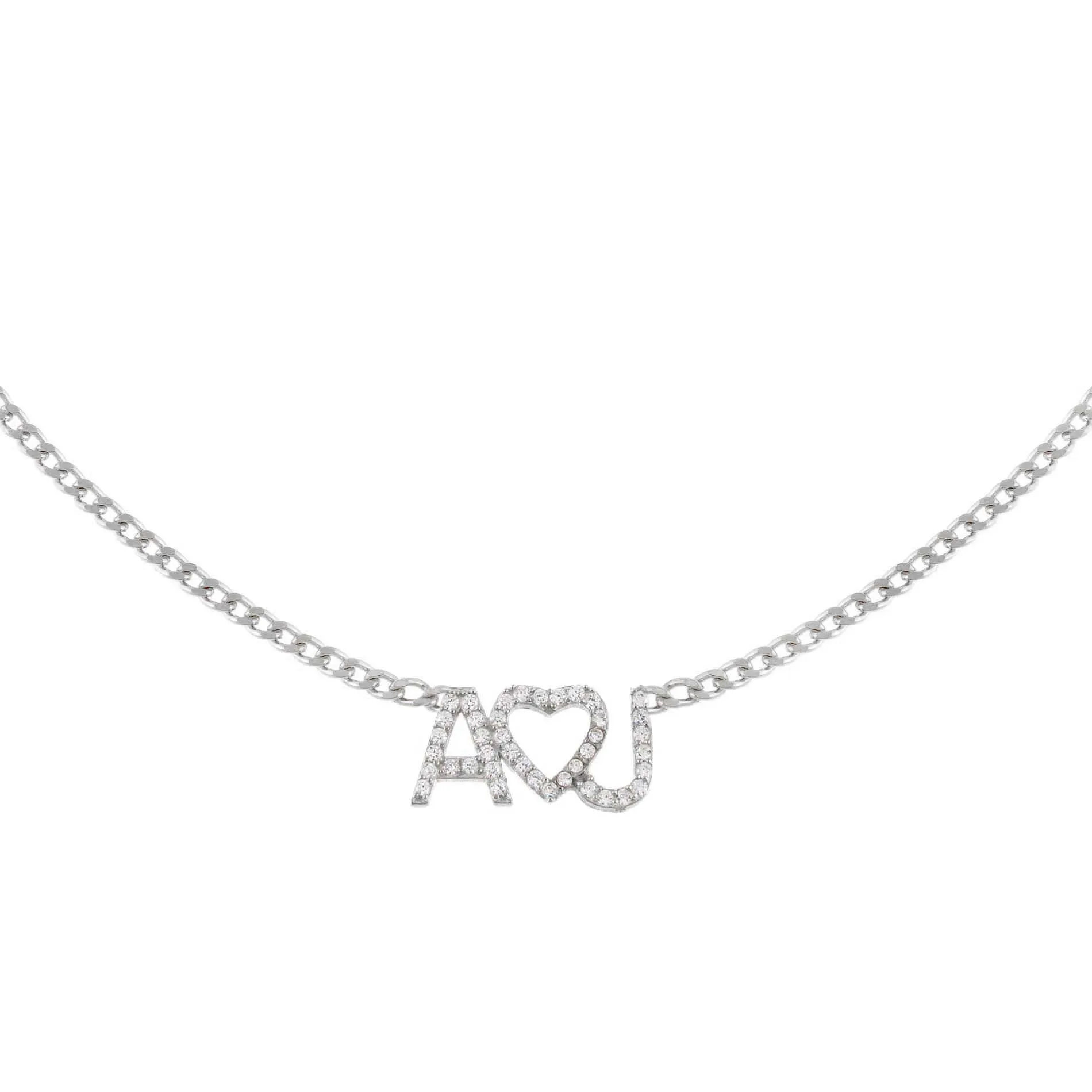 Pavé Heart Nameplate Choker
