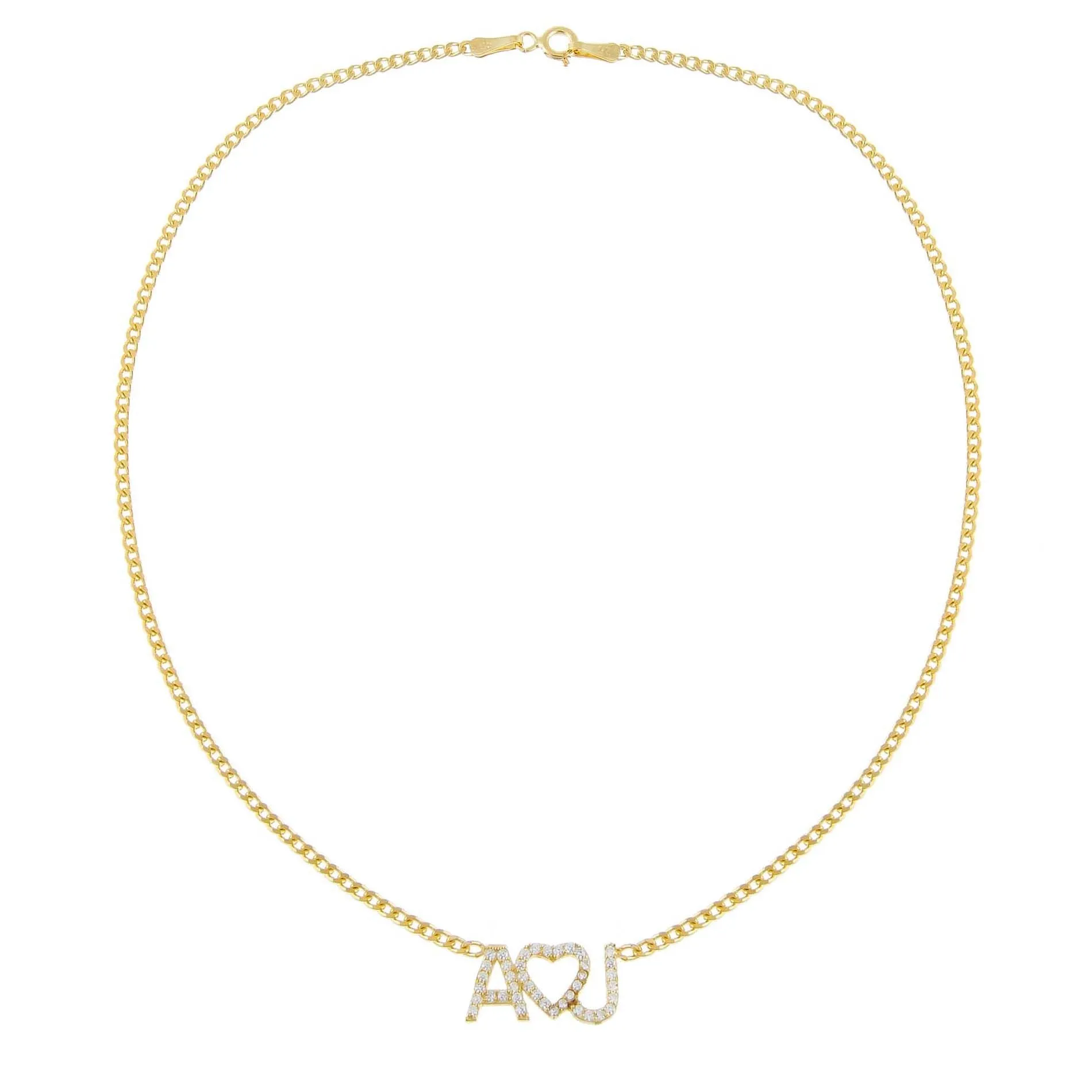 Pavé Heart Nameplate Choker
